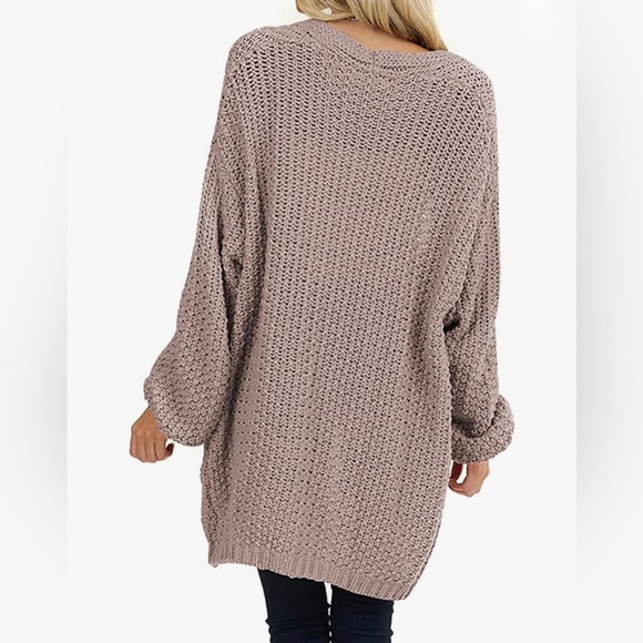 Blush Open Chunky Knit Cardigan - Picture 4 of 6